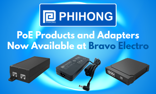 Phihong now available at Bravo Electro. Check out Phihongs PoE Products and Adapters only at Bravo Electro