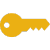 Yellow Key Icon