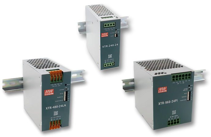 Mean Well NGE Power Supply with interchangeable plugs
