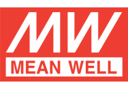 mean well red logo with white lettering